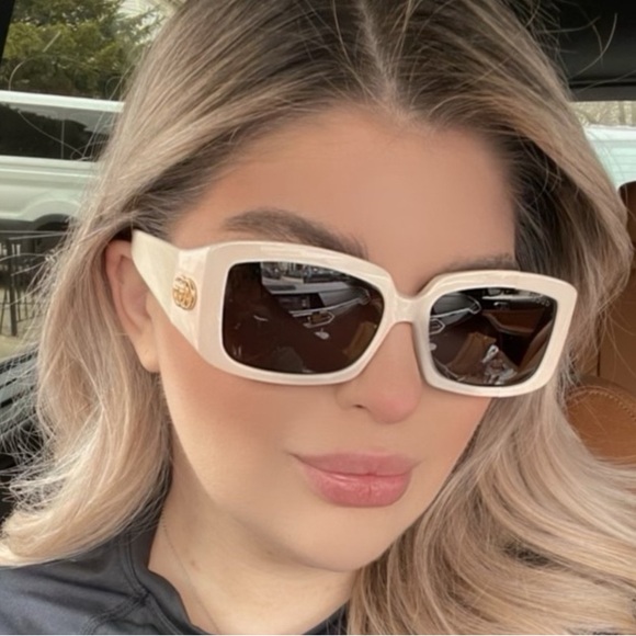 NEW GG1403SK 004 GUCCI BEIGE BROWN SQUARE WOMEN GUCCI SUNGLASSES - Picture 1 of 11